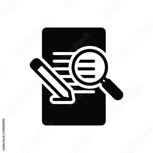 Black solid icon for defined