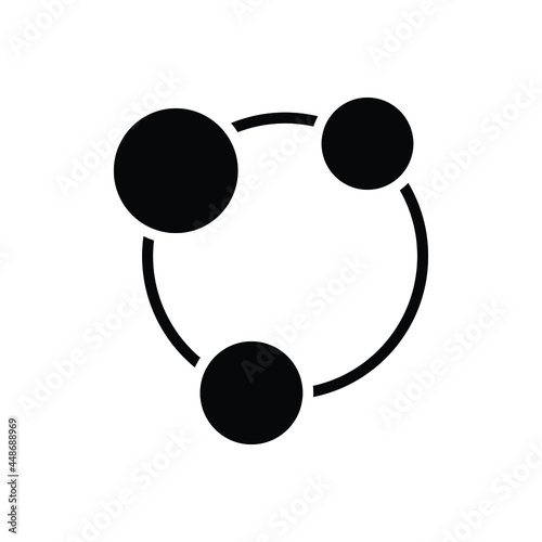 Black solid icon for epa planet