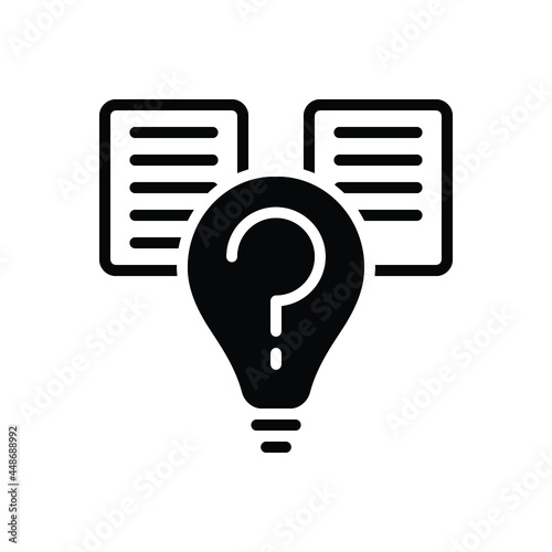 Black solid icon for hypothesis