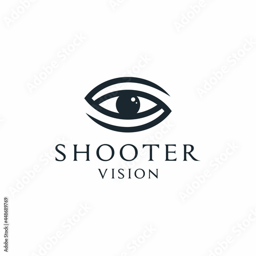 Letter S eye logo design with business card