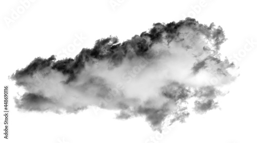 clouds white for design on isolated elements black background.
