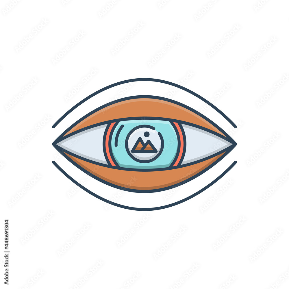 Obraz premium Color illustration icon for visualization 