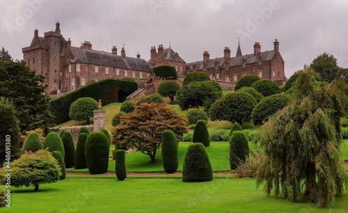 Drummond Castle and it's beautiful Gardens in Perthshire, Scotland. photo
