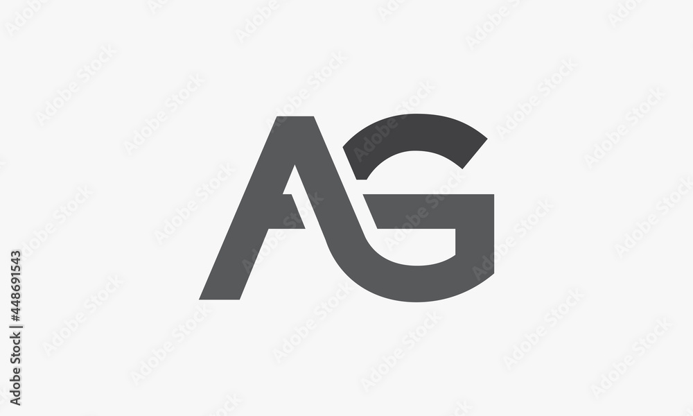 AG letter logo modern concept isolated on white background. AG letter logo modern concept isolated on white background.
