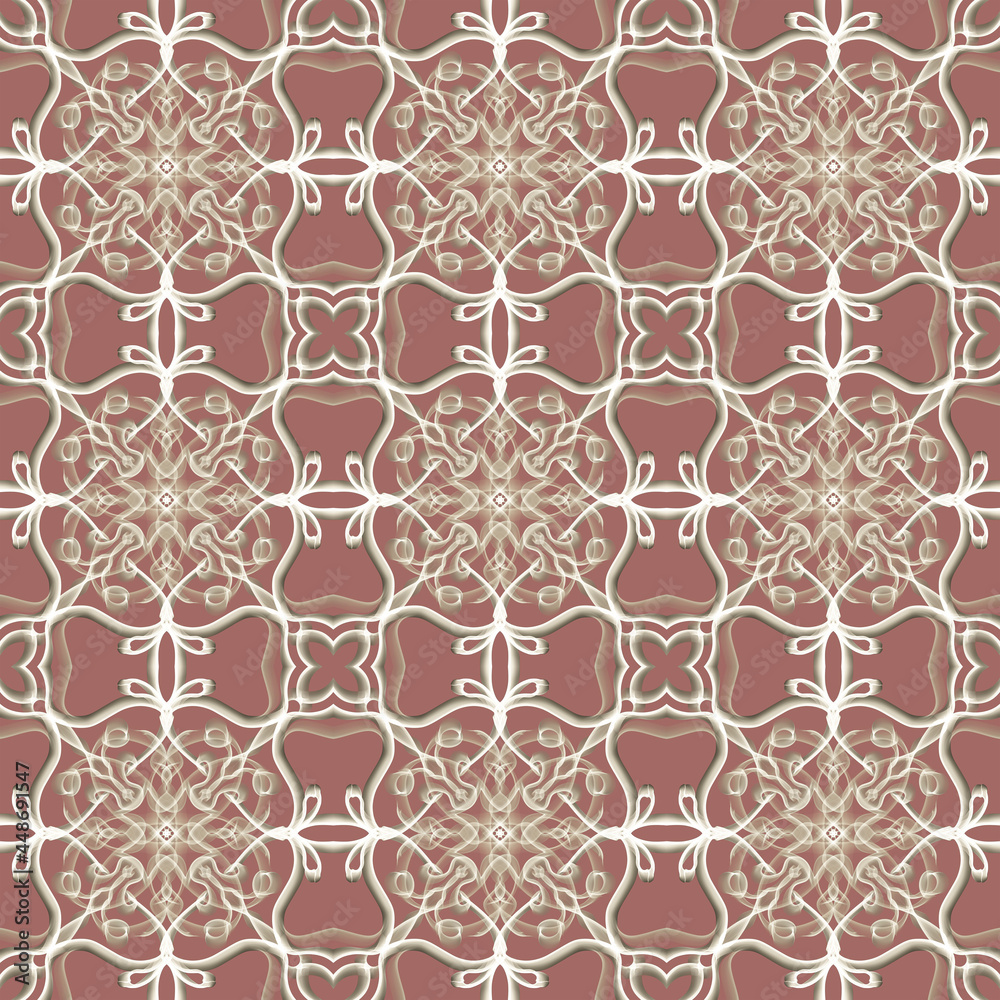 Seamless abstract geometric floral monochrome surface pattern Seamless abstract geometric floral monochrome surface pattern
