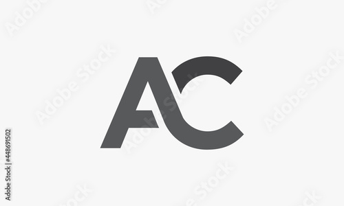 AC letter logo modern concept isolated on white background.