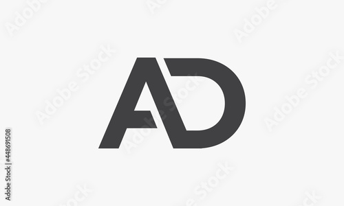 AD letter logo modern concept isolated on white background. Free Download AD letter logo modern concept isolated on white background. - GFXLoad