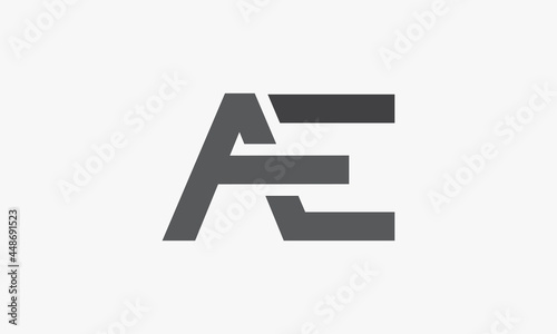 AE letter logo modern concept isolated on white background. photo