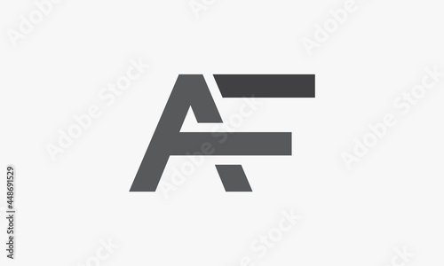 FA or AF letter logo modern concept isolated on white background.