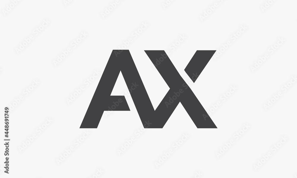 AX letter logo modern concept isolated on white background. AX letter logo modern concept isolated on white background.