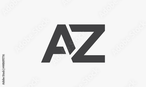 AZ letter logo modern concept isolated on white background.