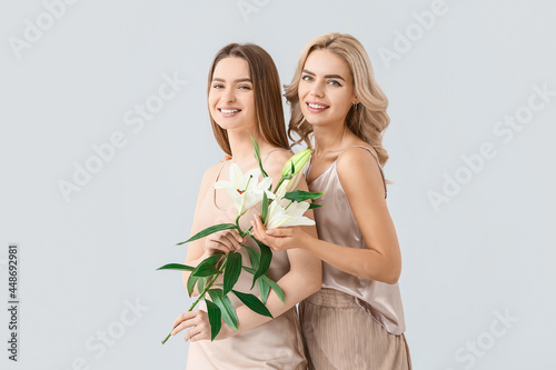 Beautiful young sisters wit...