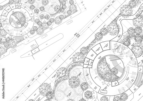 Slika na platnu Write a blueprint architecture for building.
