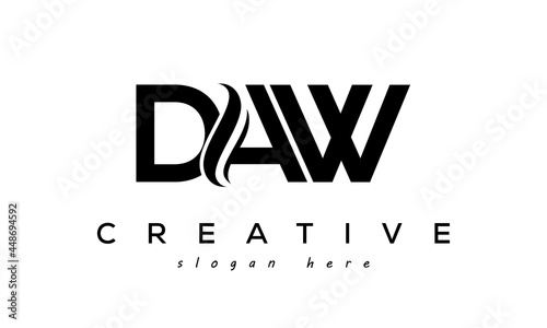 Letters DAW creative logo design vector