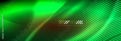 Neon dynamic beams vector abstract wallpaper background. Wallpaper background, design templates for business or technology presentations, internet posters or web brochure covers