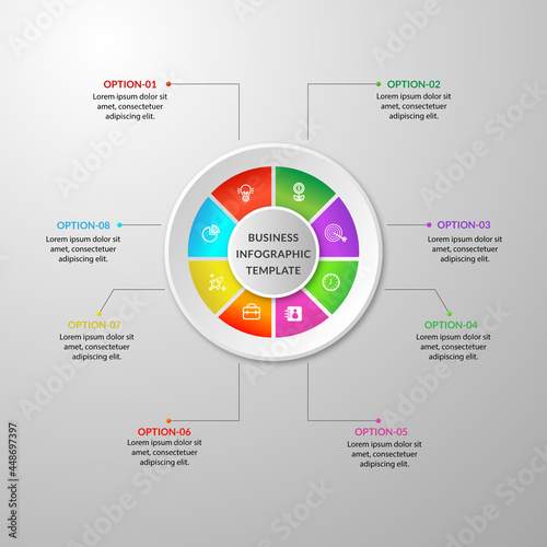 Circle Flip Business Infographic Design Elements