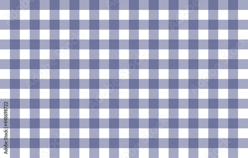 Dark blue gingham fabric square checkered seamless pattern vintage background vector