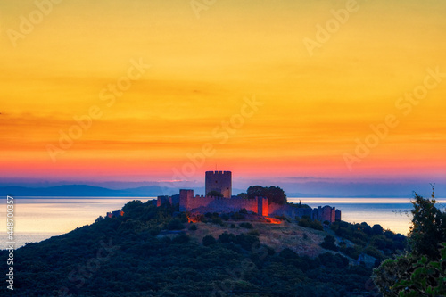 castle of Platamon at Sunrise, Pieria, Macedonia, Greece © ververidis