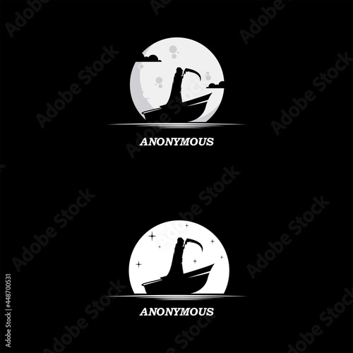 old wise strong magical wizard vector logo design