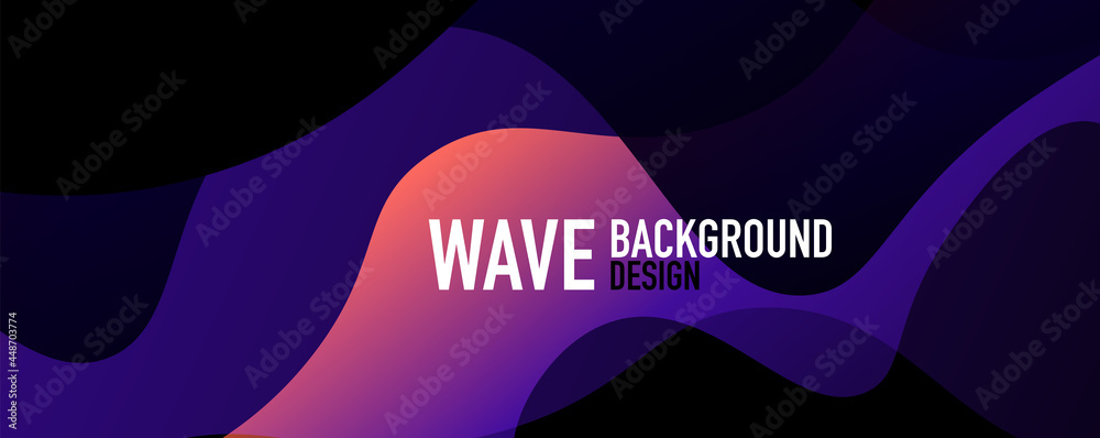Abstract background - shiny fluid gradients and overlapping waves. Vector Illustration For Wallpaper, Banner, Background, Landing Page Abstract background - shiny fluid gradients and overlapping waves. Vector Illustration For Wallpaper, Banner, Background, Landing Page