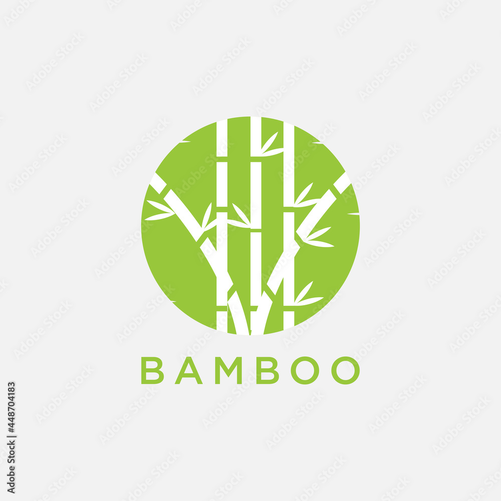 Obraz premium bamboo logo design vector