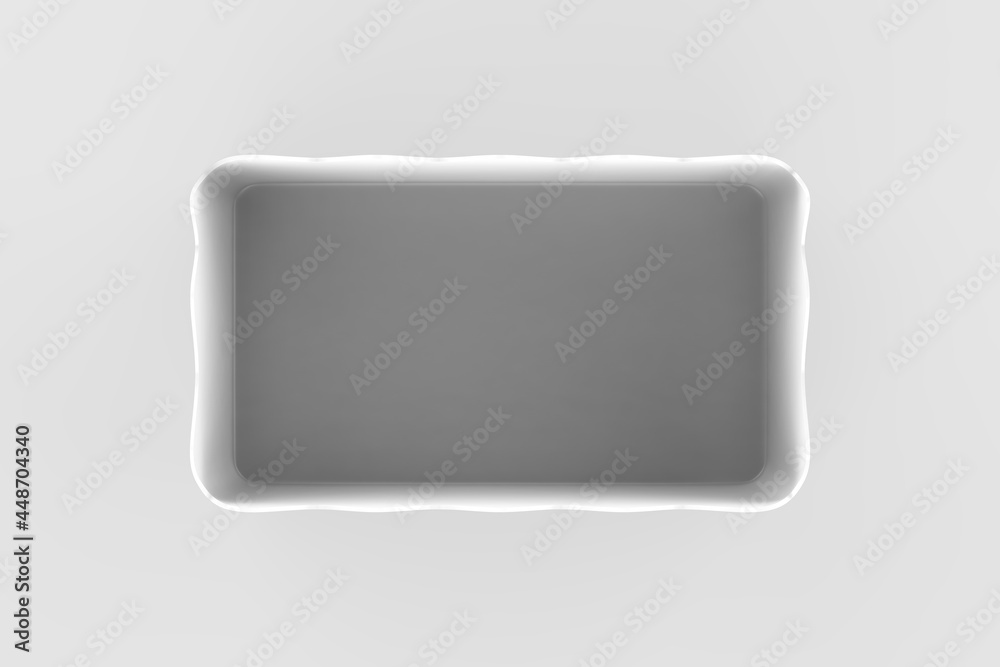 Matte Paper Basket Mockup isolated on white background. 3d illustration Matte Paper Basket Mockup isolated on white background. 3d illustration