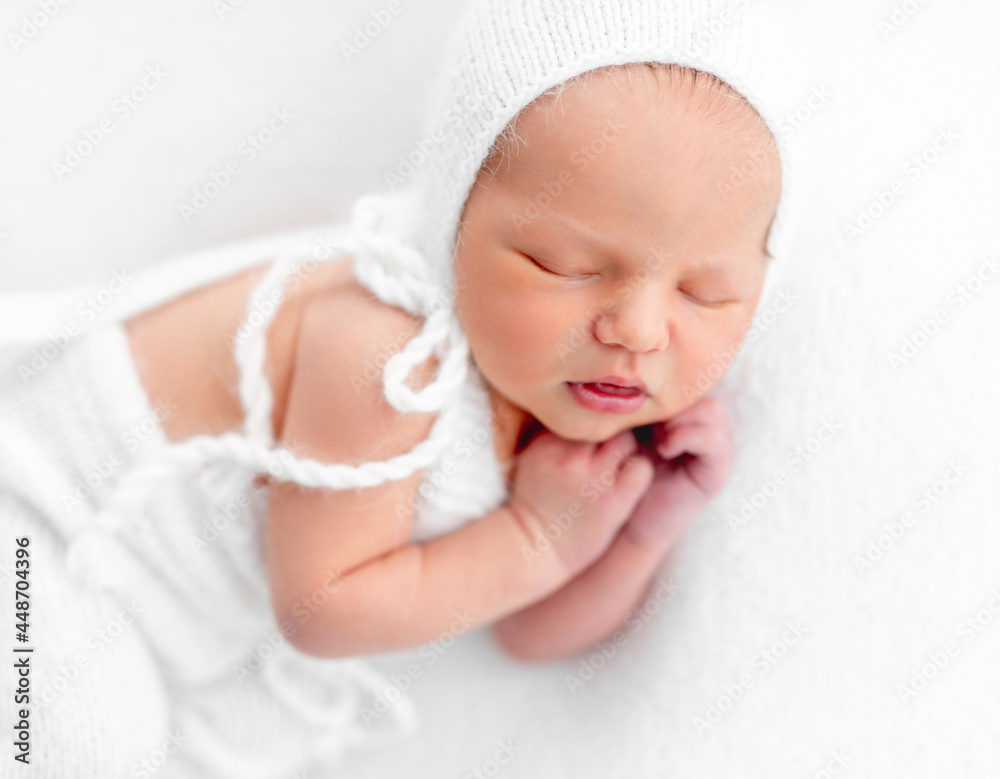 Newborn boy sleeping Newborn boy sleeping