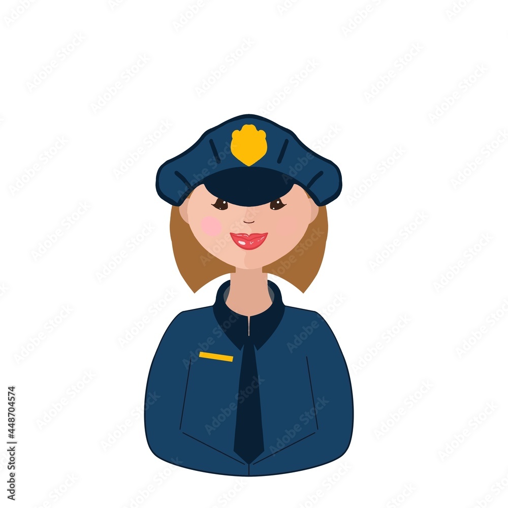 Portrait of a smiling working professional woman in a uniform, an employee of a company, clinic or organization on a white background. For presentation, advertising, checklist, manual, booklet Portrait of a smiling working professional woman in a uniform, an employee of a company, clinic or organization on a white background. For presentation, advertising, checklist, manual, booklet