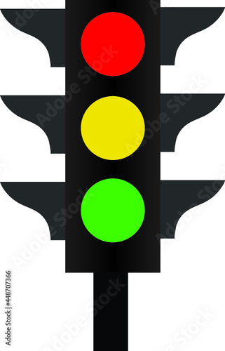traffic light on a white background