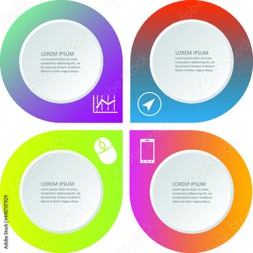 business infographic template icons design
