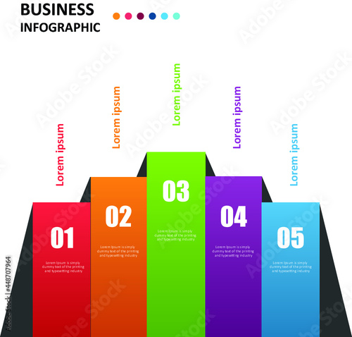 business infographic template icons design