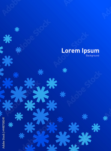 brochure cover design with snowflakes