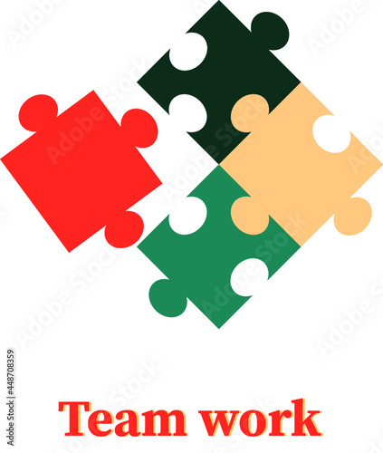 Puzzle (Team work concept) vector 
