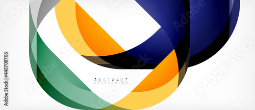 Abstract square shape with overlapping waves, minimal geometric background. Vector Illustration For Wallpaper, Banner, Background, Landing Page