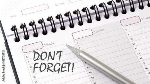 Wallpaper Mural The words Don't Forget written on a calendar planner to remind Torontodigital.ca