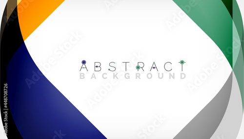 Abstract square shape with overlapping waves, minimal geometric background. Vector Illustration For Wallpaper, Banner, Background, Landing Page