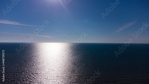 perfect sky and water of ocean