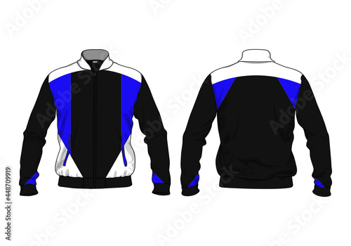 retro vintage windbreaker jacket template