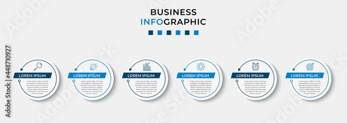 Vector Infographic design business template with icons and 6 options or steps. Can be used for process diagram, presentations, workflow layout, banner, flow chart, info graph Free Download Vector Infographic design business template with icons and 6 options or steps. Can be used for process diagram, presentations, workflow layout, banner, flow chart, info graph - GFXLoad