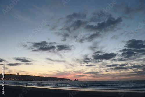 Sunset on the beach. Beautifull sky 