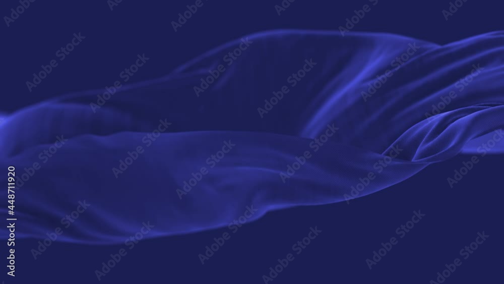 4k Blue wave satin fabric loop background.Wavy silk cloth fluttering in the wind.tenderness and airiness.3D digital animation of seamless flag waving ribbon streamer riband. 4k Blue wave satin fabric loop background.Wavy silk cloth fluttering in the wind.tenderness and airiness.3D digital animation of seamless flag waving ribbon streamer riband.