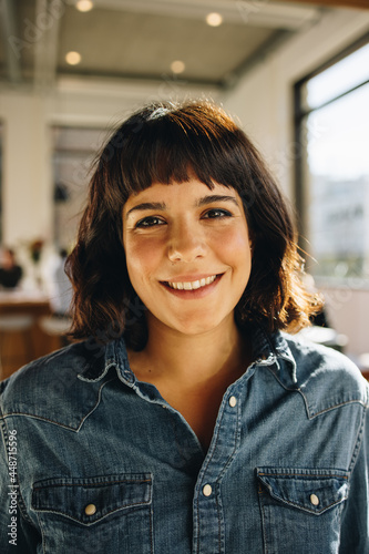 Portrait of happy female entrepreneur