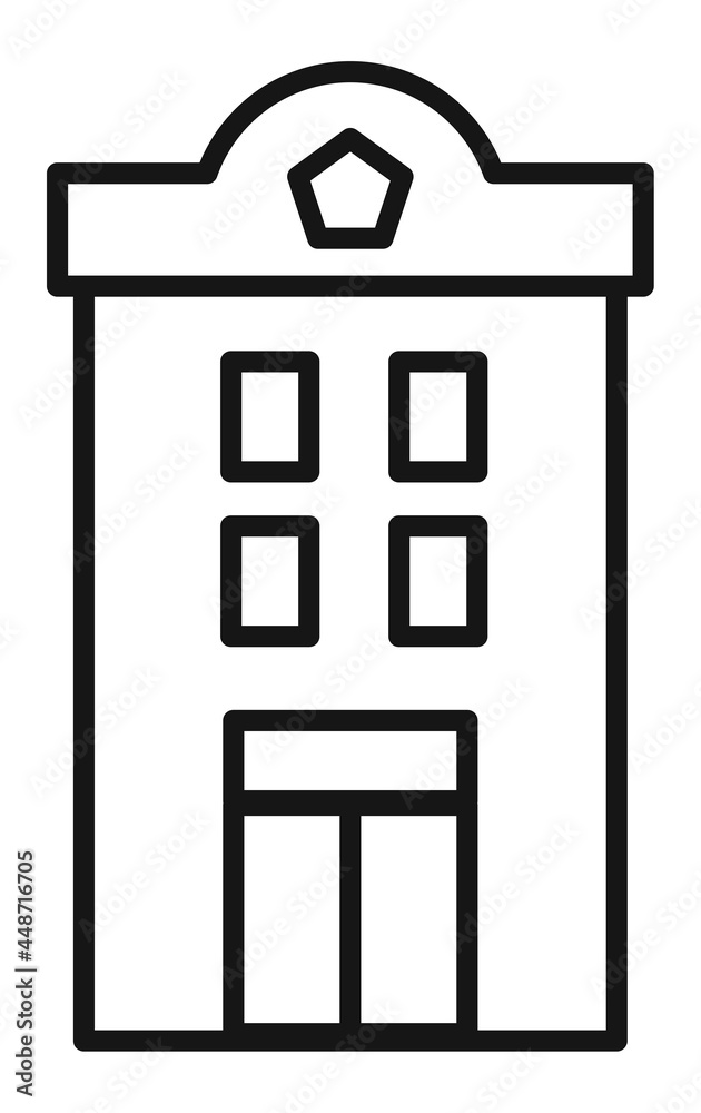 Police station. It is outline vector icon. Police station. It is outline vector icon.