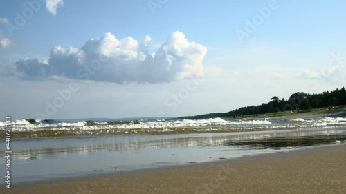 waves on the baltice sea near yngsoe havsbad in sweden photo