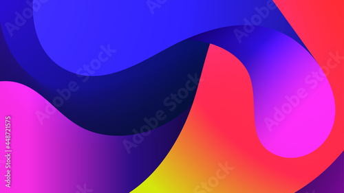 Fotografie, Tablou Colorful motion wave abstract vector background