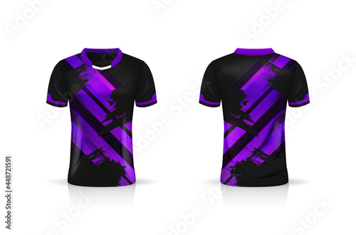 Specification Soccer Sport mockup , Esports Gaming T Shirt Jersey template. mock up uniform . Vector Illustration design
