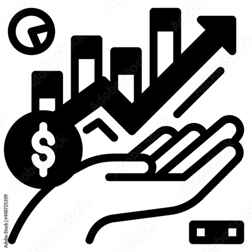 profitability glyph icon