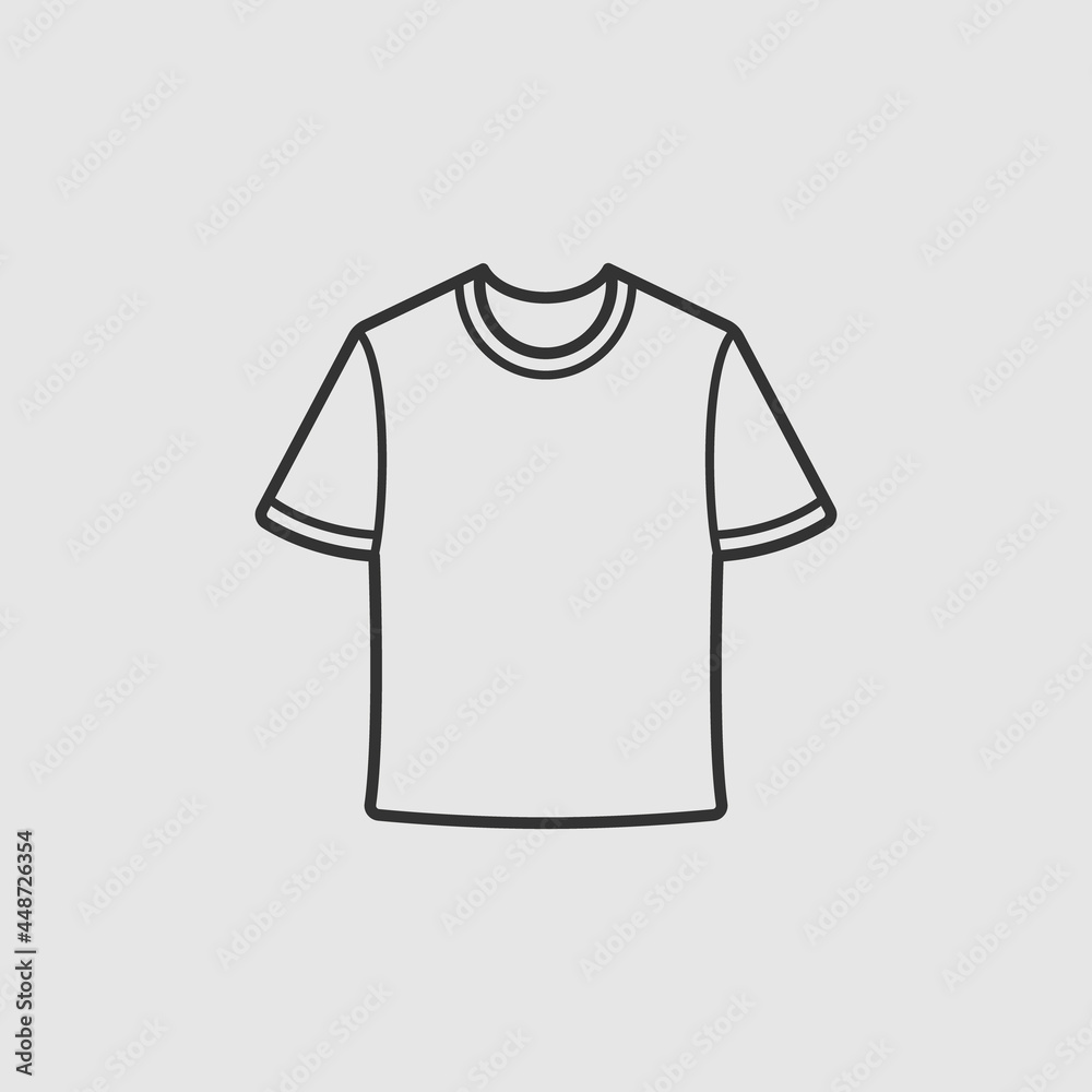 Vector Simple Isolated T Shirt Icon Vector Simple Isolated T Shirt Icon