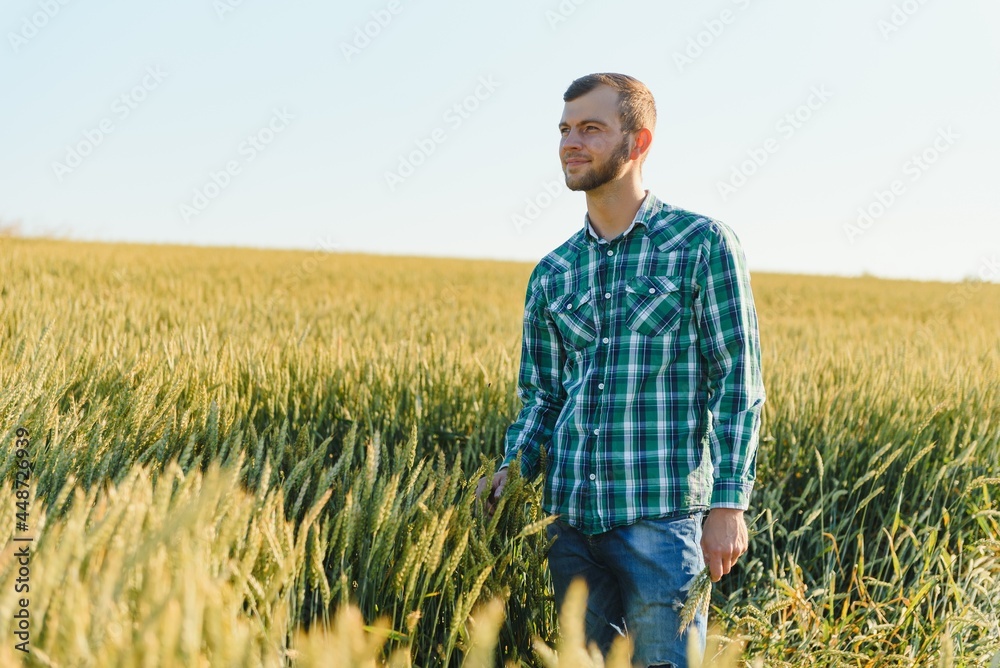 Portrait of a young handsome biologist or agronomist.
