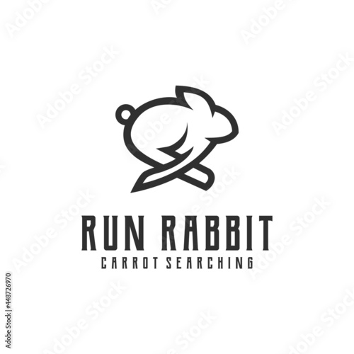 Rabbit simple logo inspiration abstract